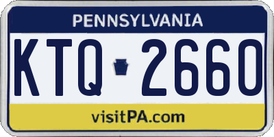 PA license plate KTQ2660