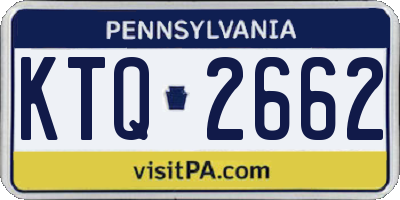 PA license plate KTQ2662