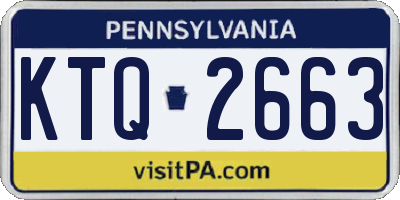 PA license plate KTQ2663