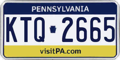 PA license plate KTQ2665