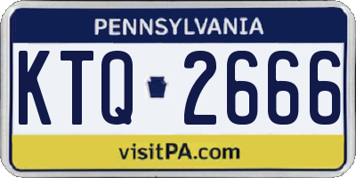 PA license plate KTQ2666