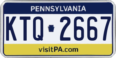 PA license plate KTQ2667