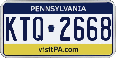 PA license plate KTQ2668