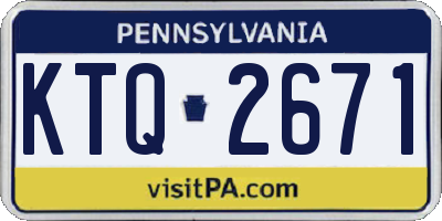 PA license plate KTQ2671