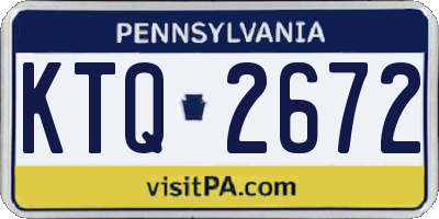 PA license plate KTQ2672