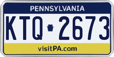PA license plate KTQ2673
