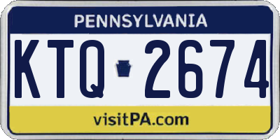 PA license plate KTQ2674