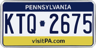 PA license plate KTQ2675