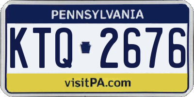 PA license plate KTQ2676