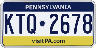 PA license plate KTQ2678