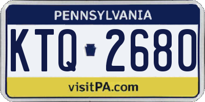 PA license plate KTQ2680
