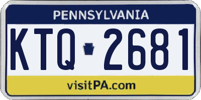 PA license plate KTQ2681