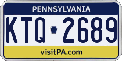 PA license plate KTQ2689