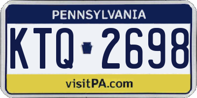 PA license plate KTQ2698