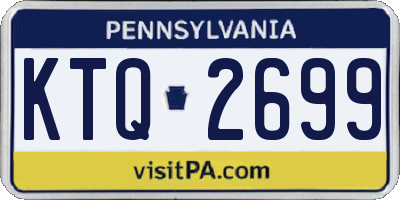 PA license plate KTQ2699