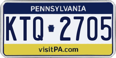 PA license plate KTQ2705