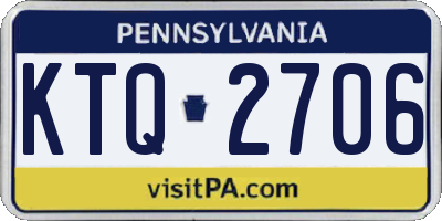 PA license plate KTQ2706