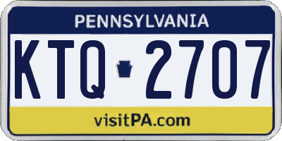 PA license plate KTQ2707