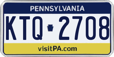PA license plate KTQ2708