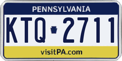 PA license plate KTQ2711
