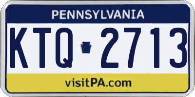 PA license plate KTQ2713