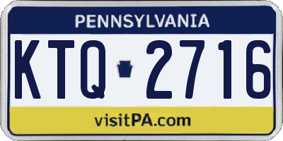 PA license plate KTQ2716