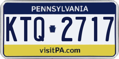 PA license plate KTQ2717