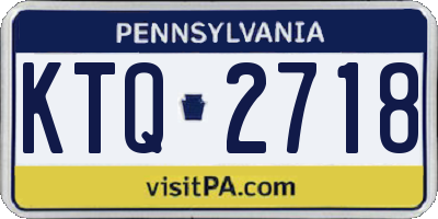 PA license plate KTQ2718