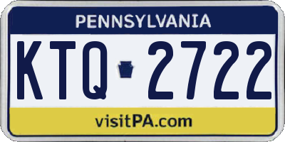 PA license plate KTQ2722