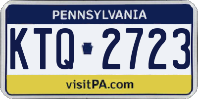 PA license plate KTQ2723