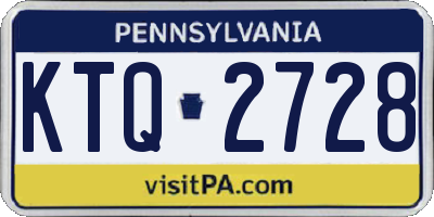 PA license plate KTQ2728