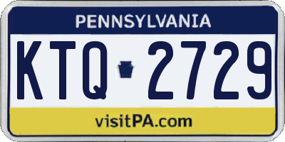 PA license plate KTQ2729