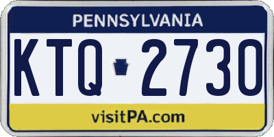 PA license plate KTQ2730
