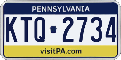 PA license plate KTQ2734