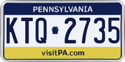 PA license plate KTQ2735