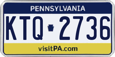 PA license plate KTQ2736