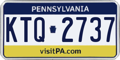 PA license plate KTQ2737
