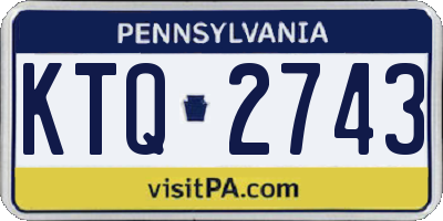 PA license plate KTQ2743