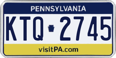 PA license plate KTQ2745