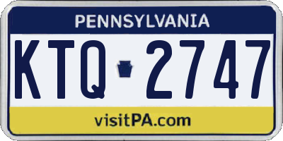 PA license plate KTQ2747