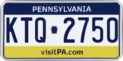 PA license plate KTQ2750