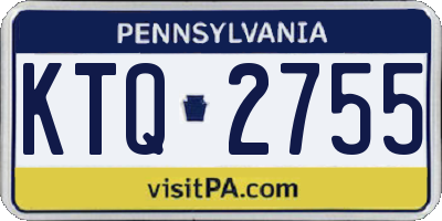 PA license plate KTQ2755