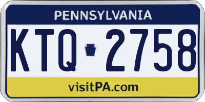 PA license plate KTQ2758