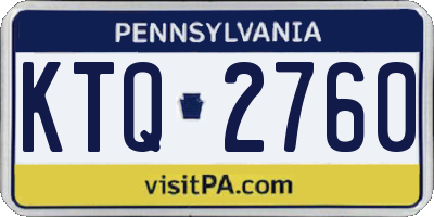 PA license plate KTQ2760