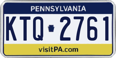 PA license plate KTQ2761