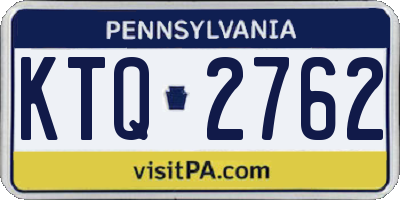 PA license plate KTQ2762