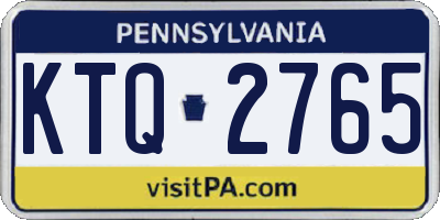 PA license plate KTQ2765