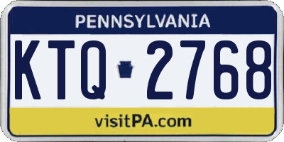 PA license plate KTQ2768