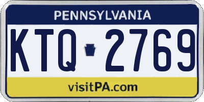 PA license plate KTQ2769