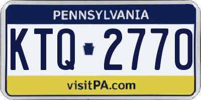 PA license plate KTQ2770